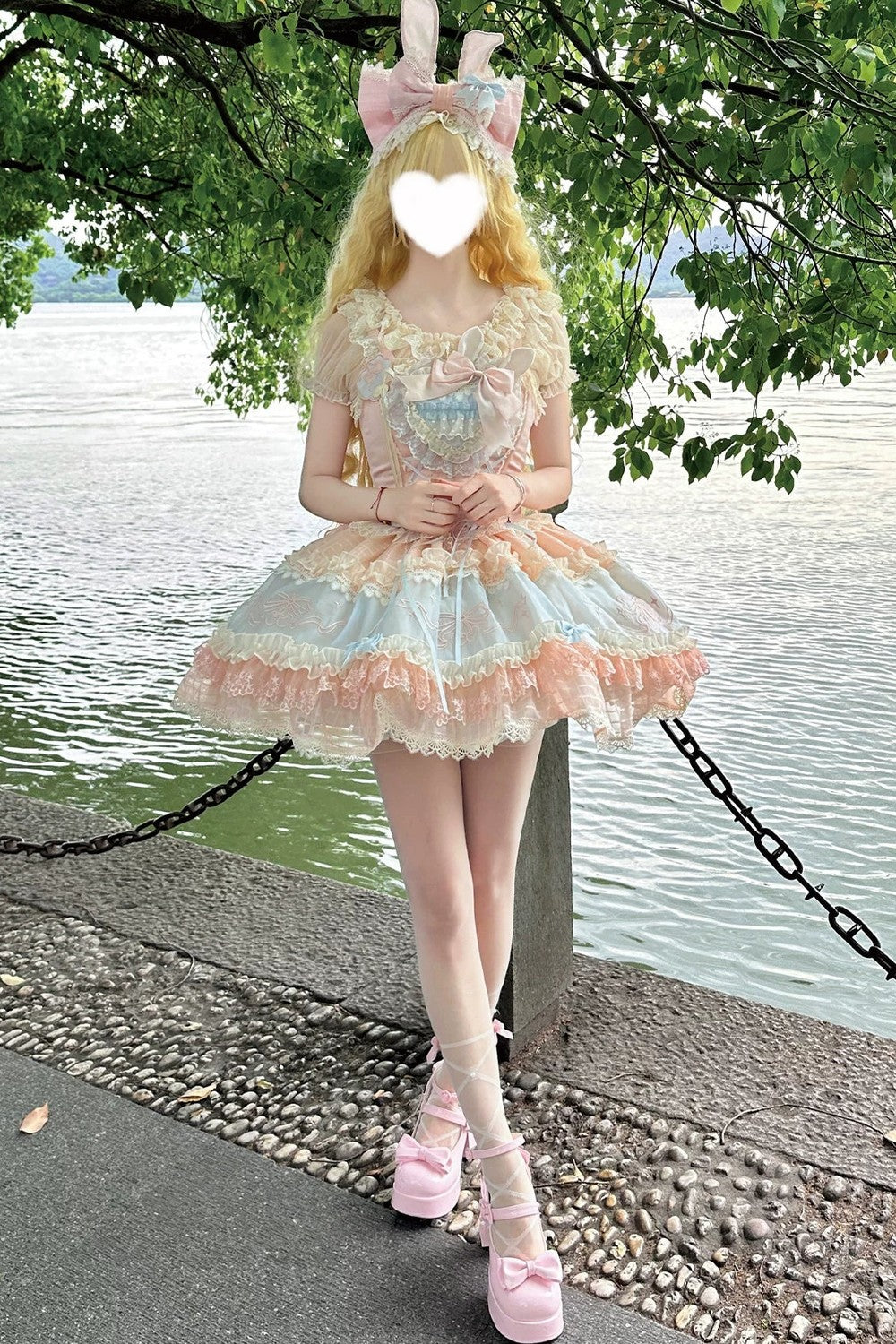 [Pre-Order] Rabbit Princess Doll Lolita Jumper Skirt