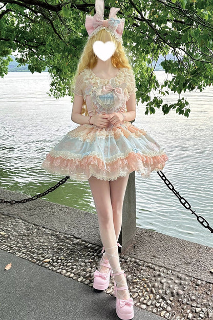 [Pre-Order] Rabbit Princess Doll Lolita Jumper Skirt
