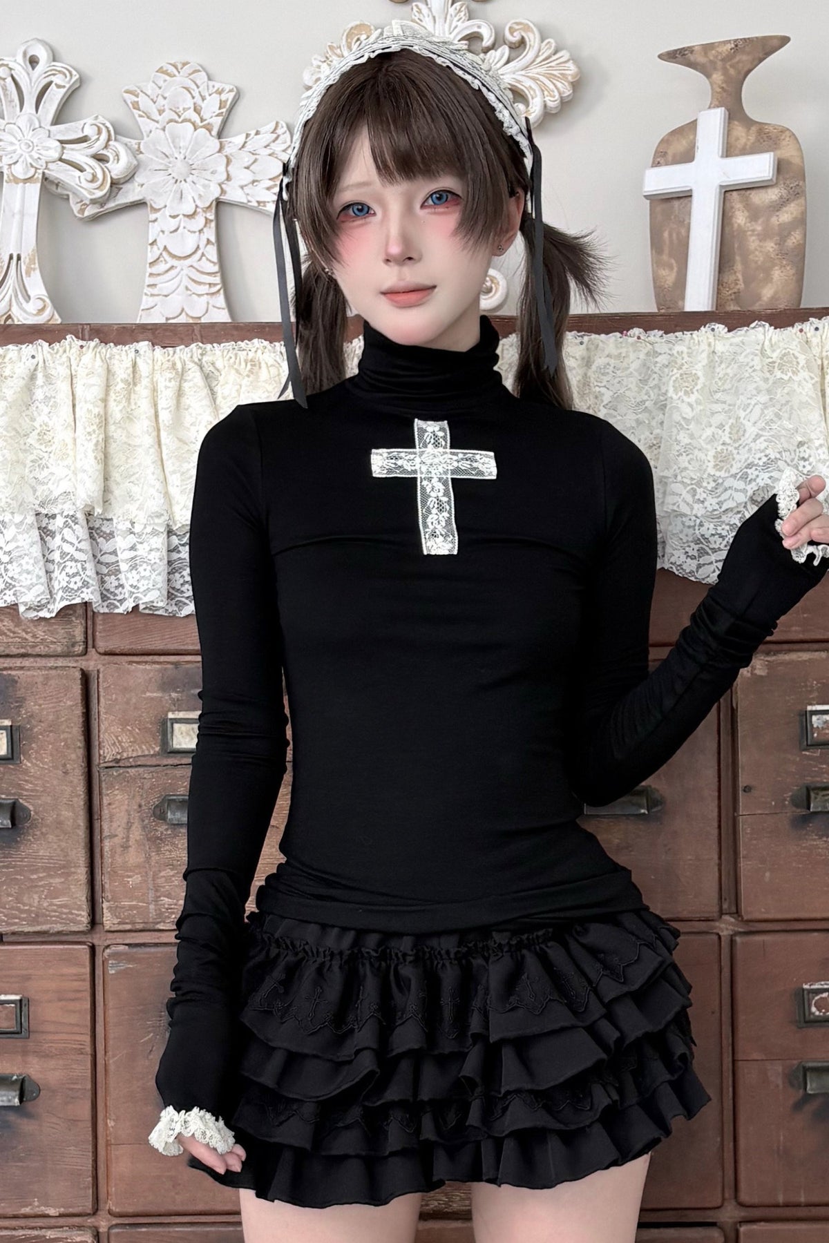 French Romantic Lace Camisole and Pants Set-Up