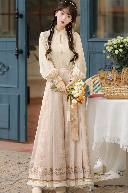 Lily Flower Tea Floral Vest Top and Skirt Set-Up