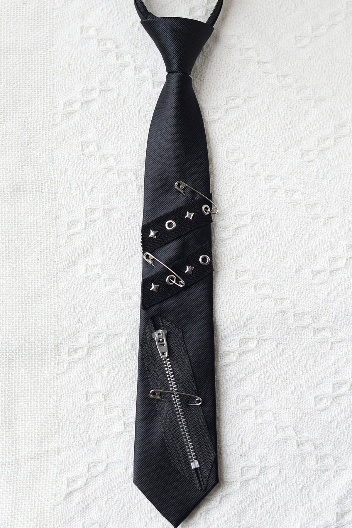 Zipper Decorative Necktie