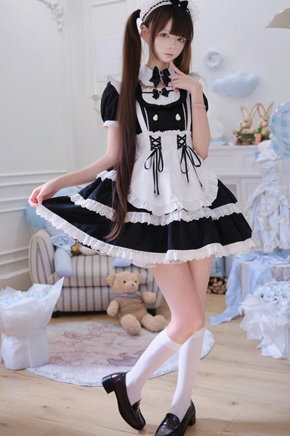 Japanisches Maid-Kleid und Rock-Set