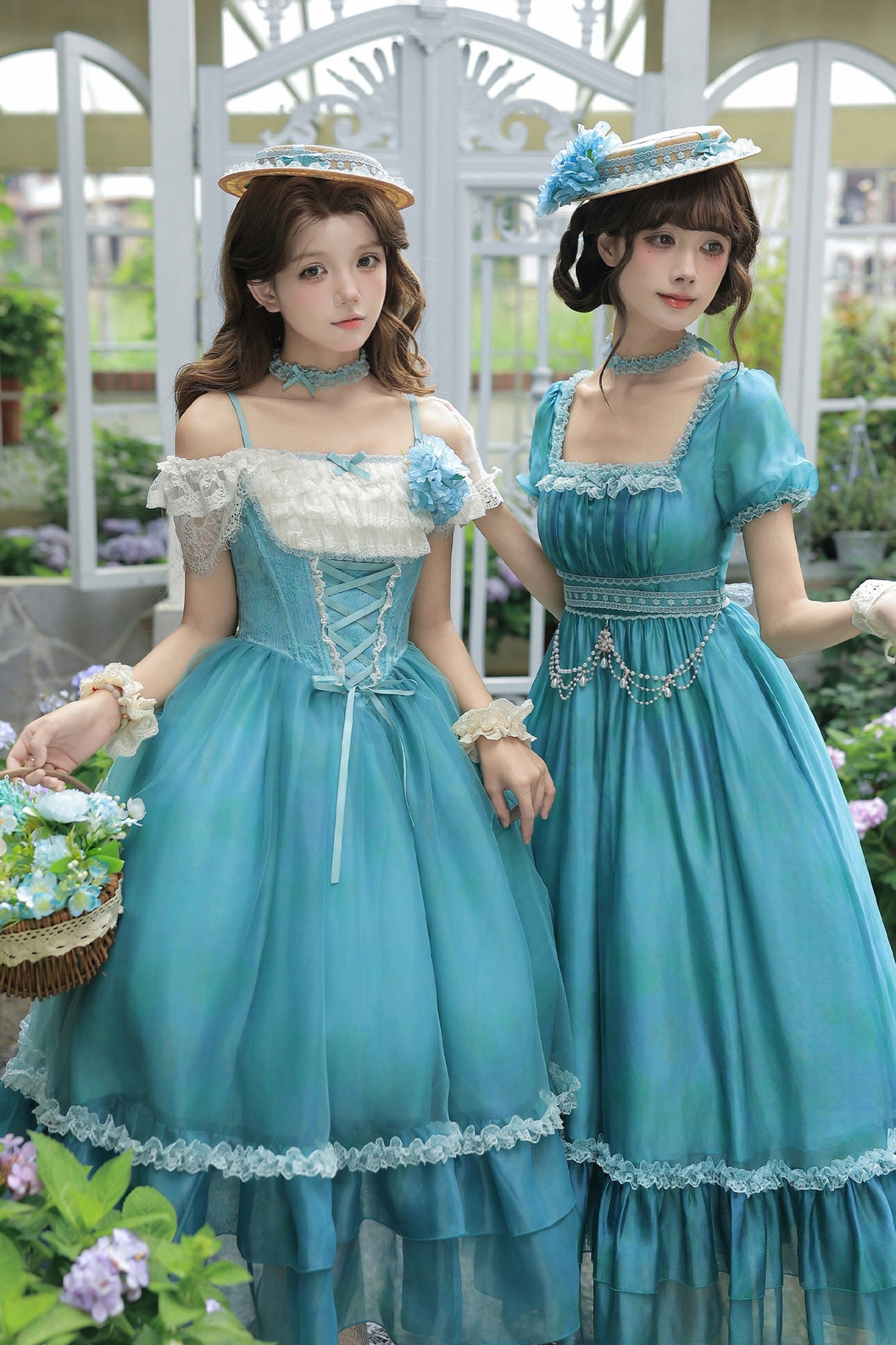 Water Lily Floral Long Dress