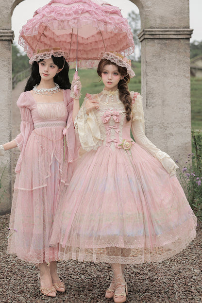 Ölgemälde-Lolita-JSK-Set mit hoher Taille