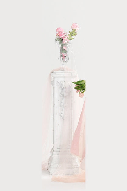 Rosa Hanfu-Hemd-und-Rock-Set mit nebligen Tulpen