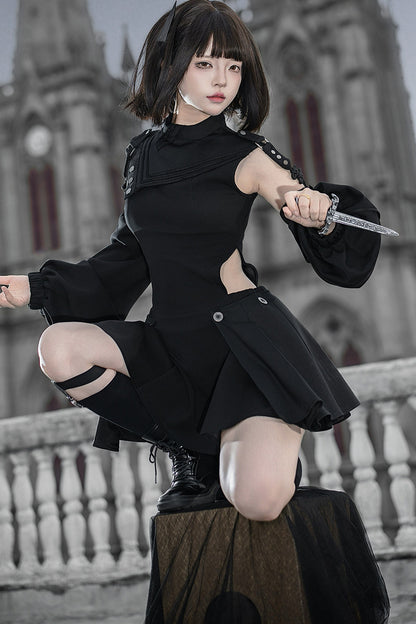 Dark Tactical Prince Dress and Pants Set