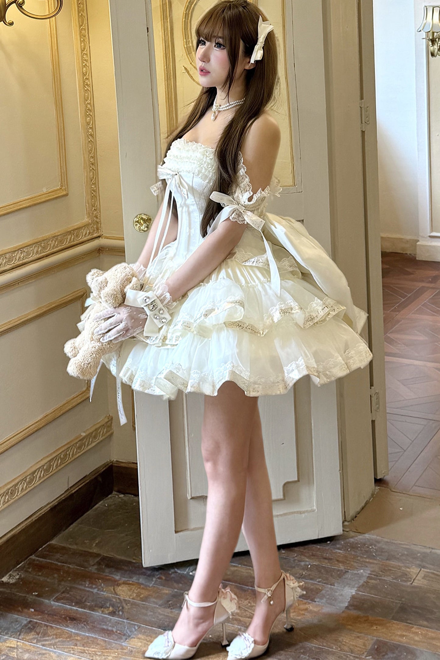 ミルクティーリボンプリンセスドレス