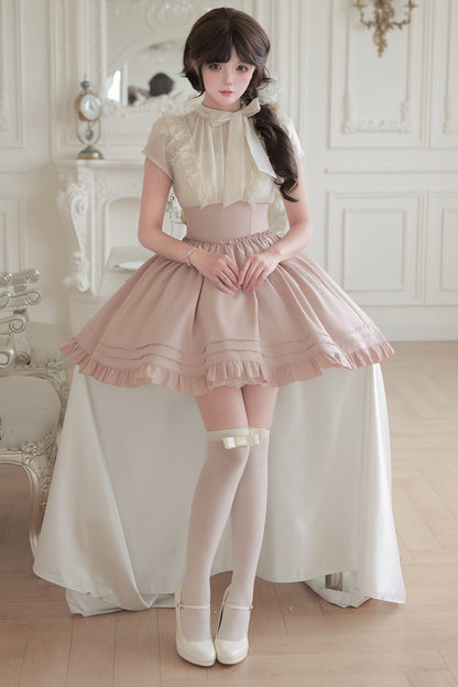 Blush Corset Ruffle Dress
