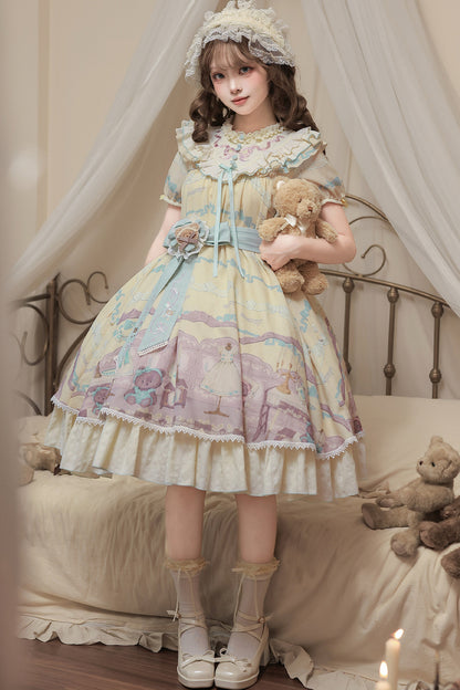 Teddy Bear Print Doll Lolita Dress