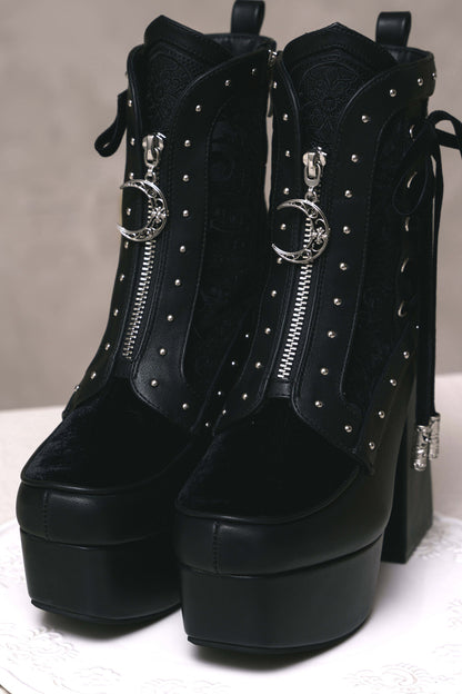 Gothic Platform Ankle Boots