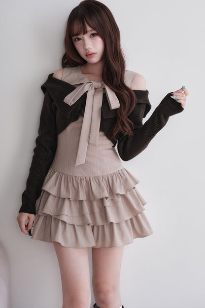 Multi-Layered Knit Top and Dress Set