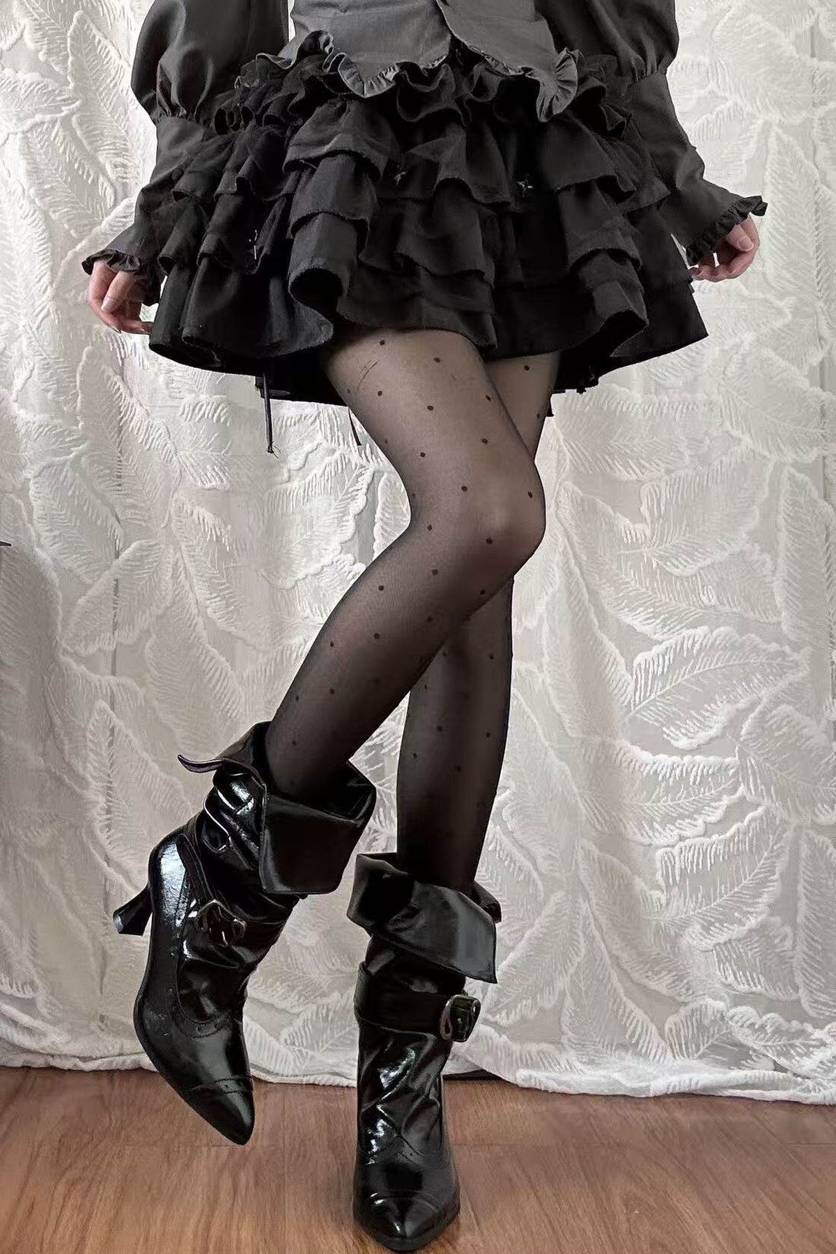 Pointed Toe High Heel Stacked Boots