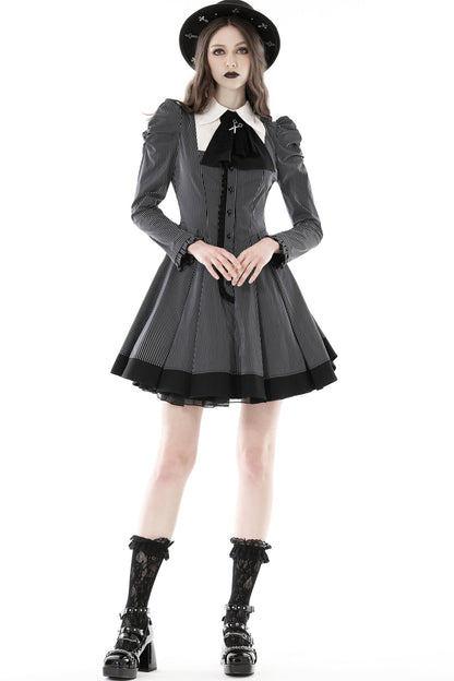 Gothic Lady Striped Dress