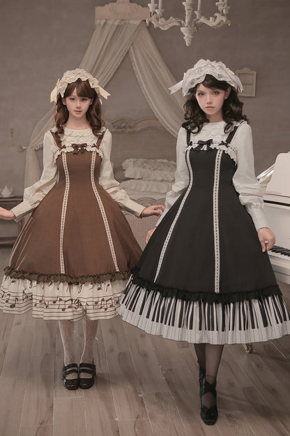 Bedrucktes Rüschenkleid- und Hemd-Set