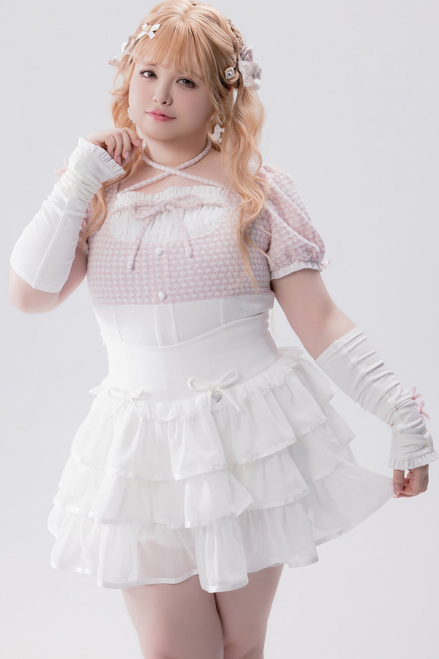 Conjunto idol con volante de estilo muñeca