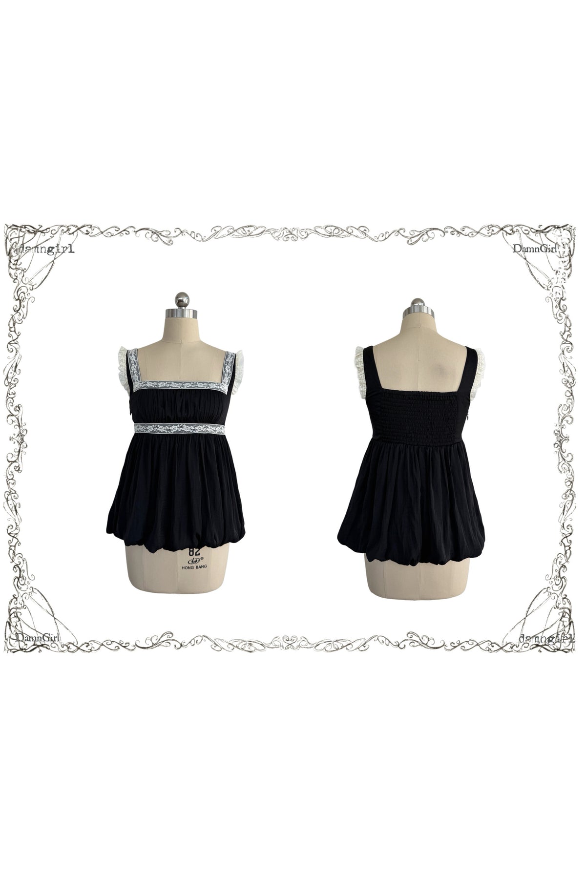 French Romantic Lace Camisole and Pants Set-Up