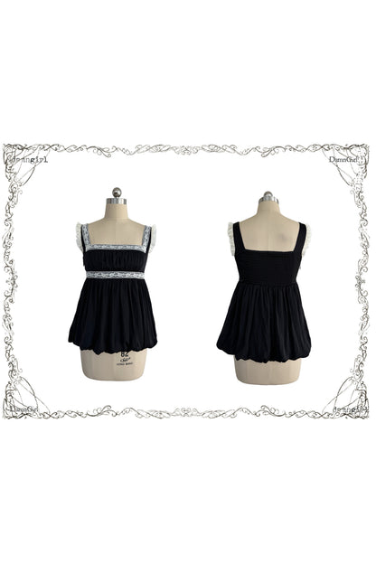 French Romantic Lace Camisole and Pants Set-Up