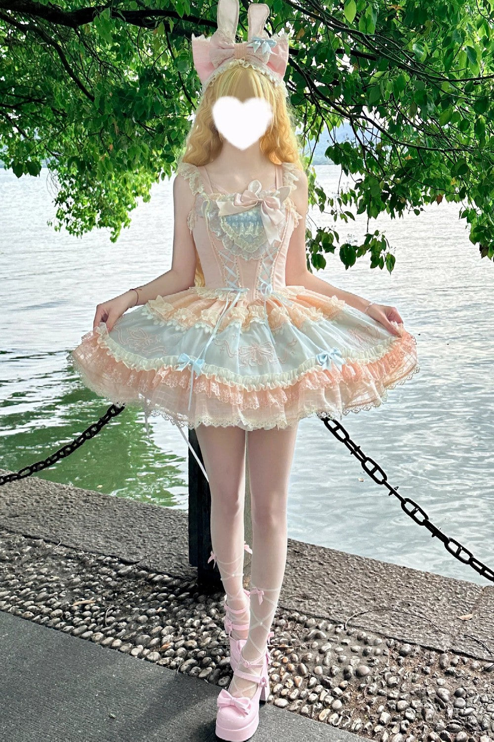 [Pre-Order] Rabbit Princess Doll Lolita Jumper Skirt