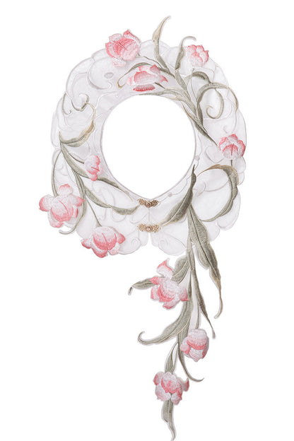 Rosa Hanfu-Hemd-und-Rock-Set mit nebligen Tulpen