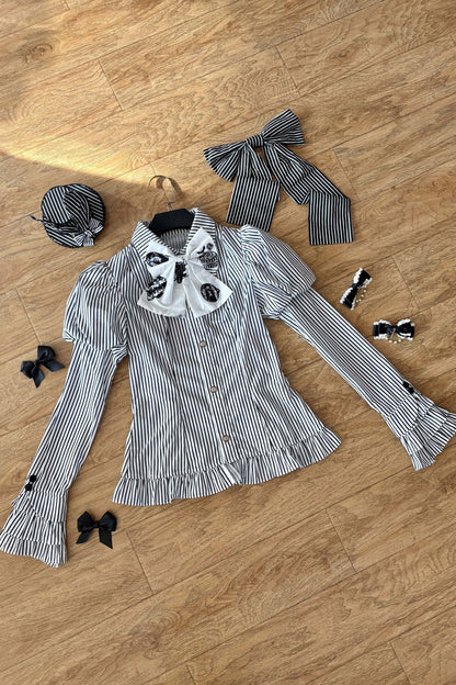 Weird Christmas Doll Bear Jsk Bustier Dress and Shirt Set-Up
