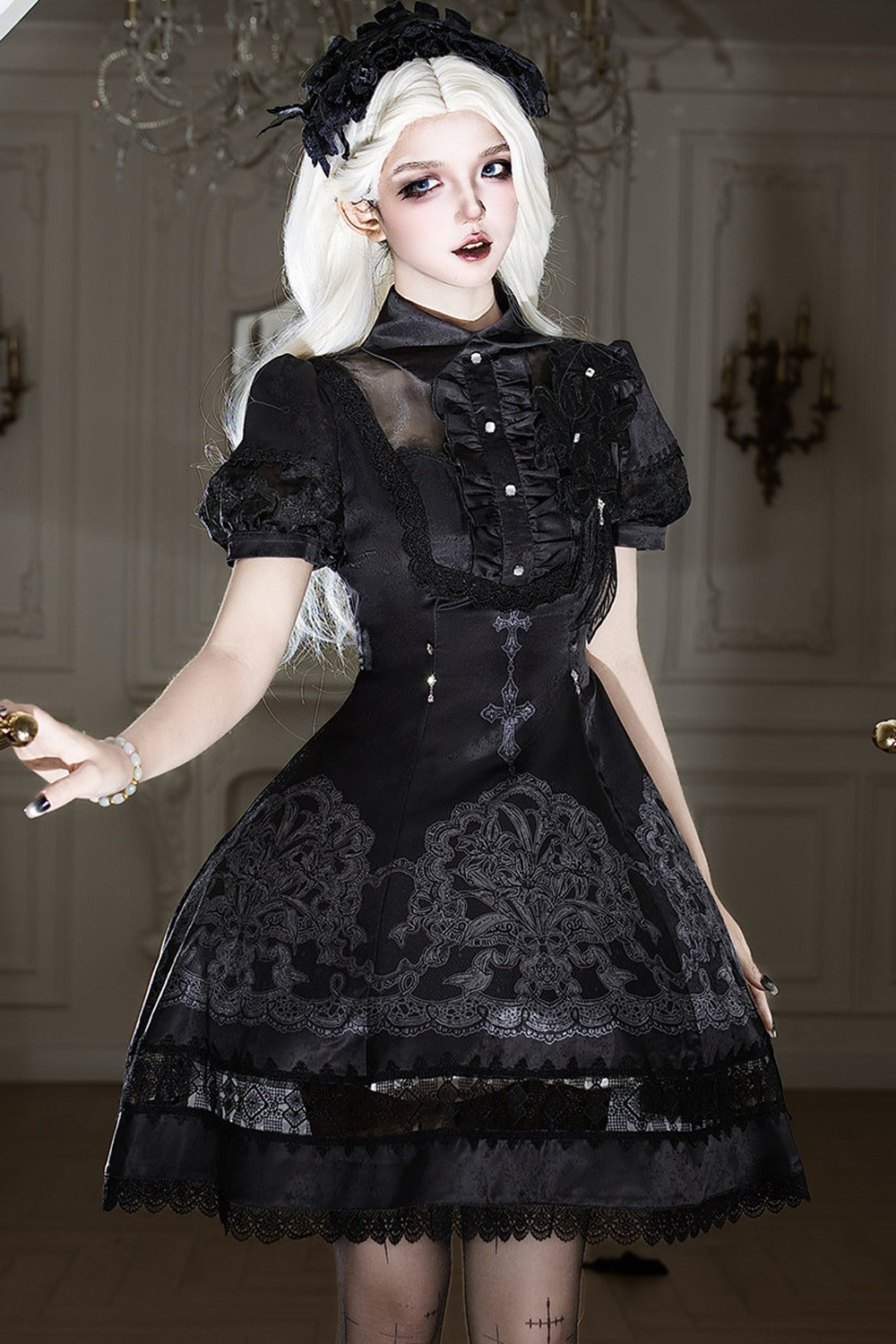 Lace Lily Gothic Lolita Dress