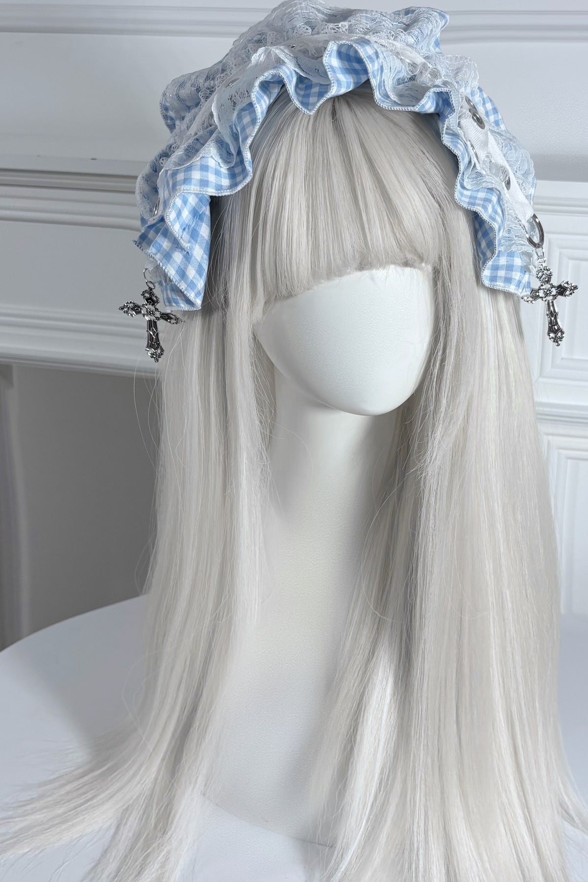 Cross Ribbon Lace Headband