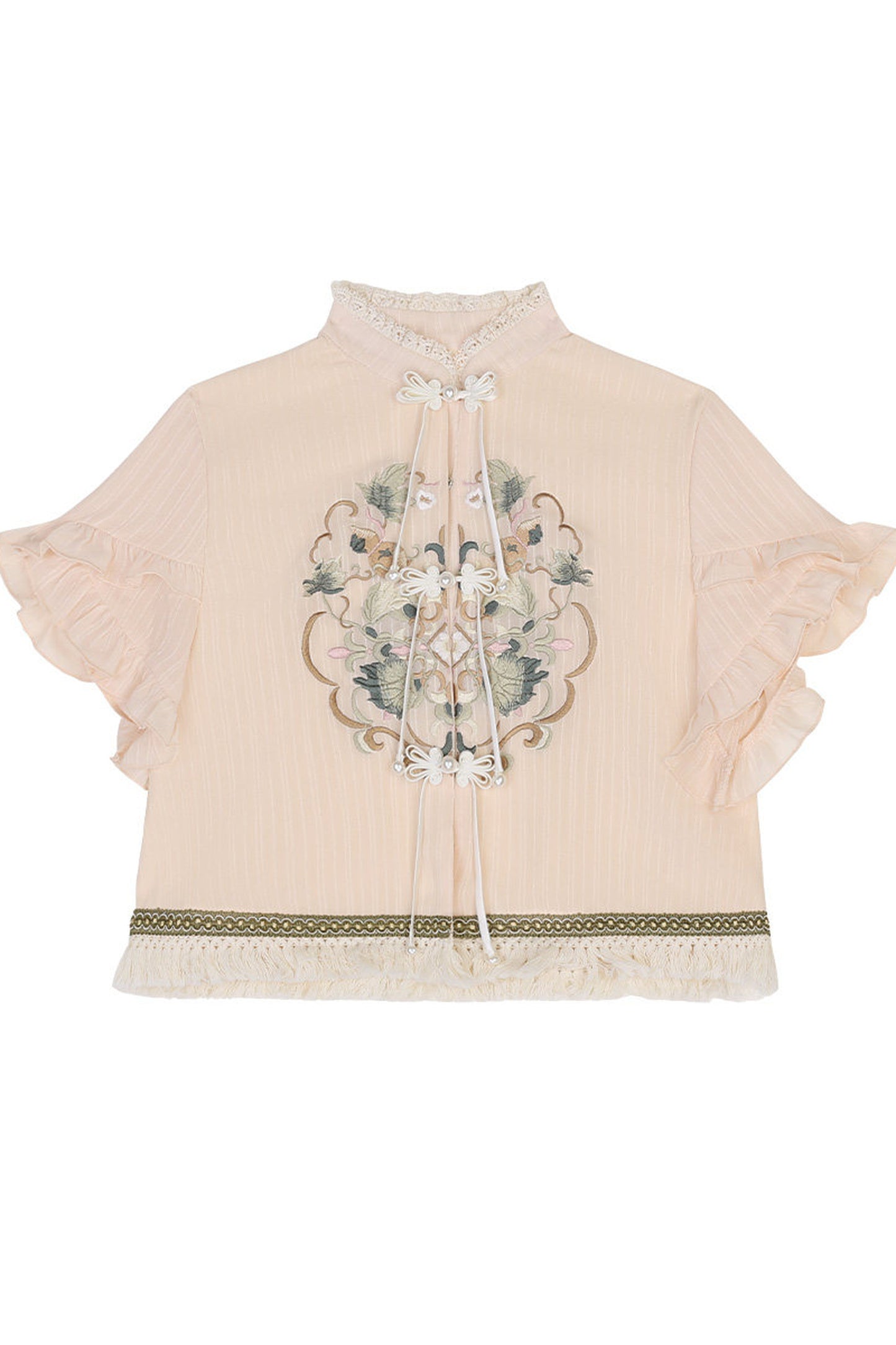 Chinese-Style Top & Balloon Pants Set-Up