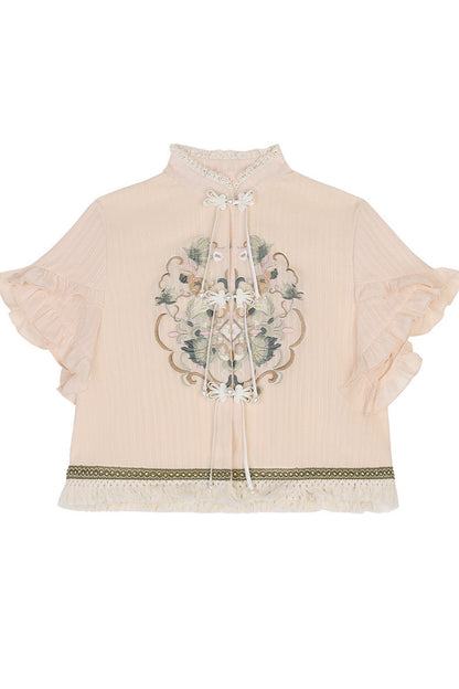 Chinese-Style Top & Balloon Pants Set-Up