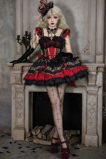 Süßes cooles Lolita-Kleid im Gothic-Stil