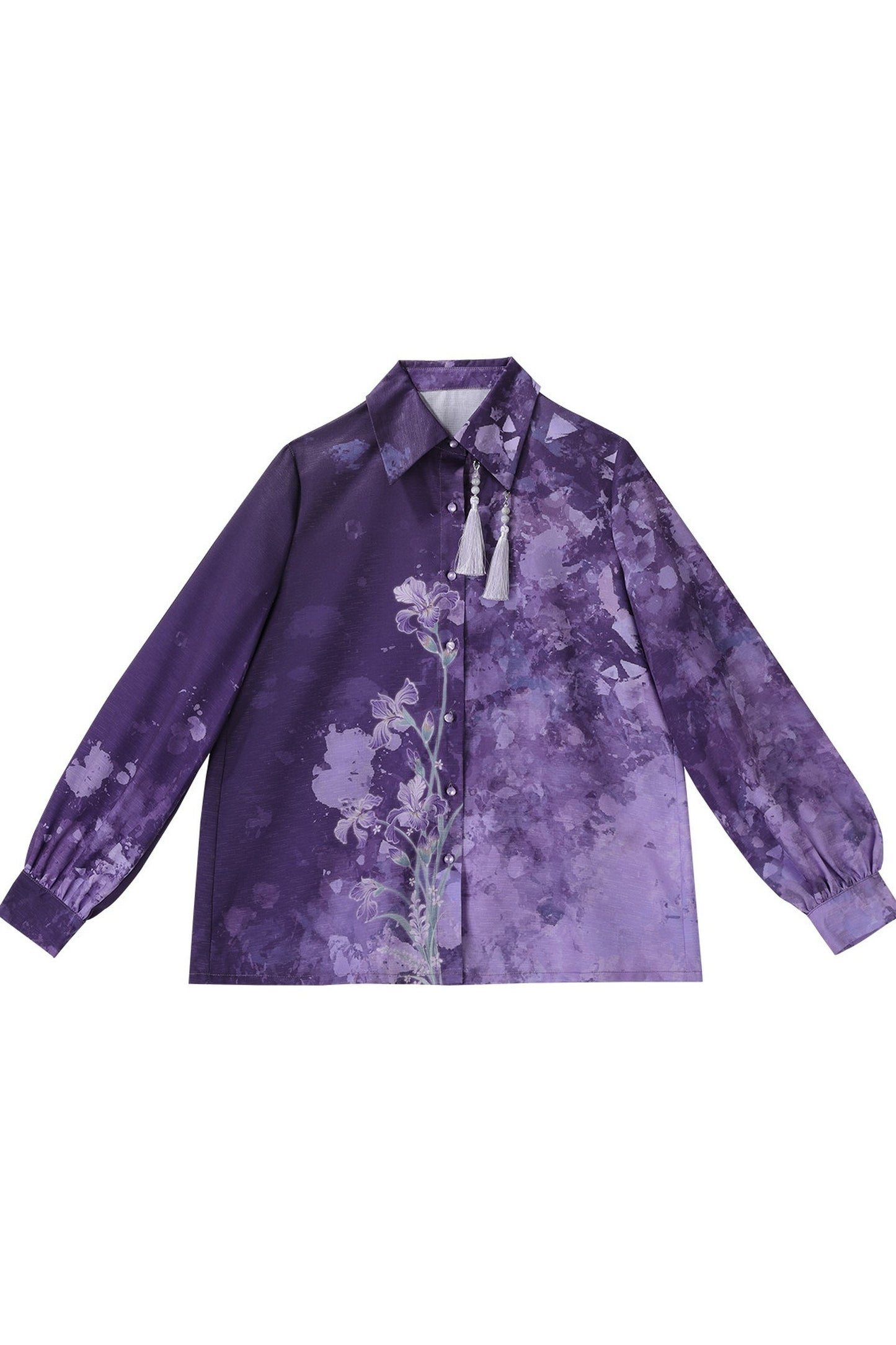 Iris Mist New Chinese Style Shirt and Skirt Set-Up