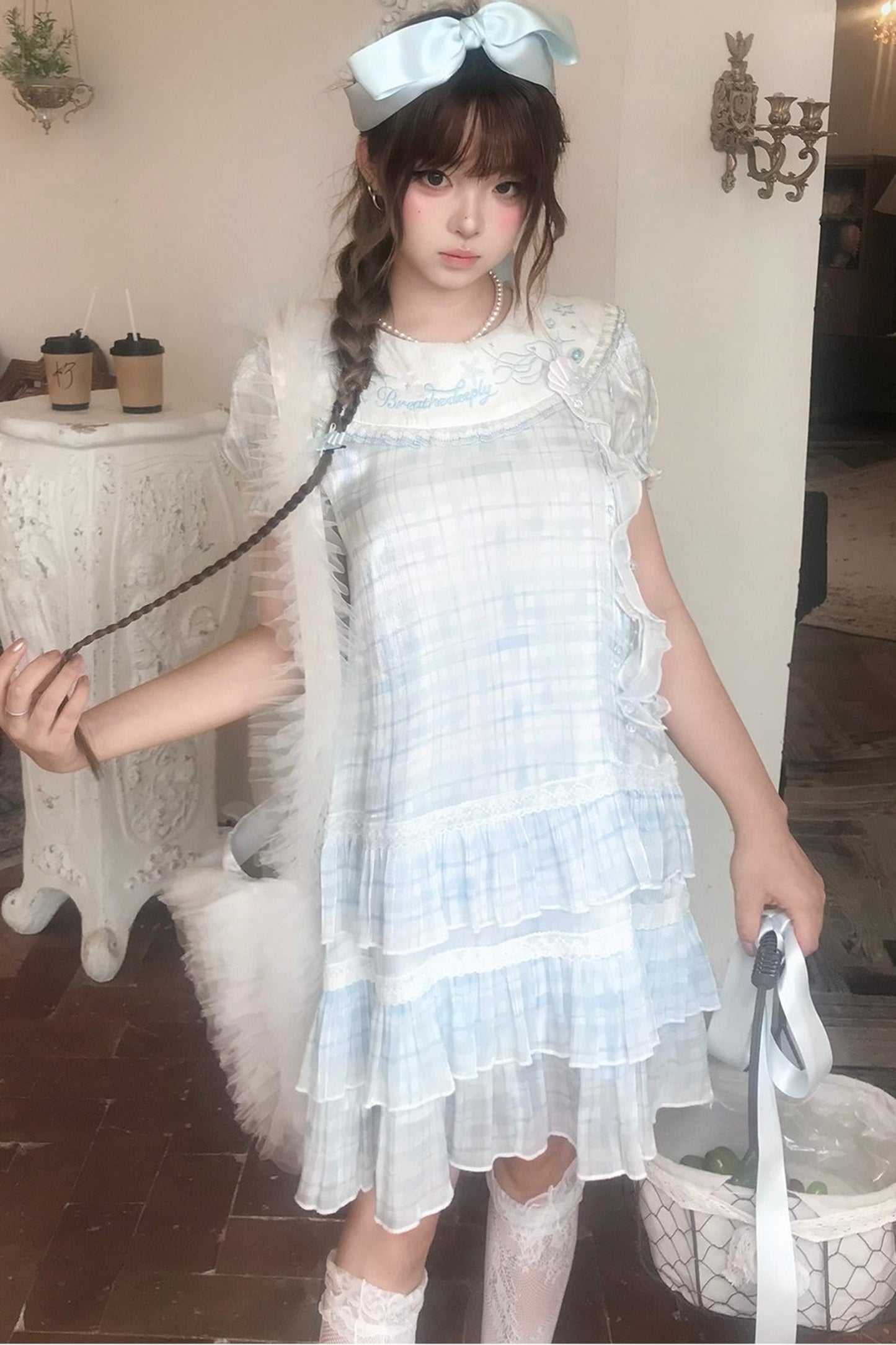 マーメイドブループリンセスフリルワンピース