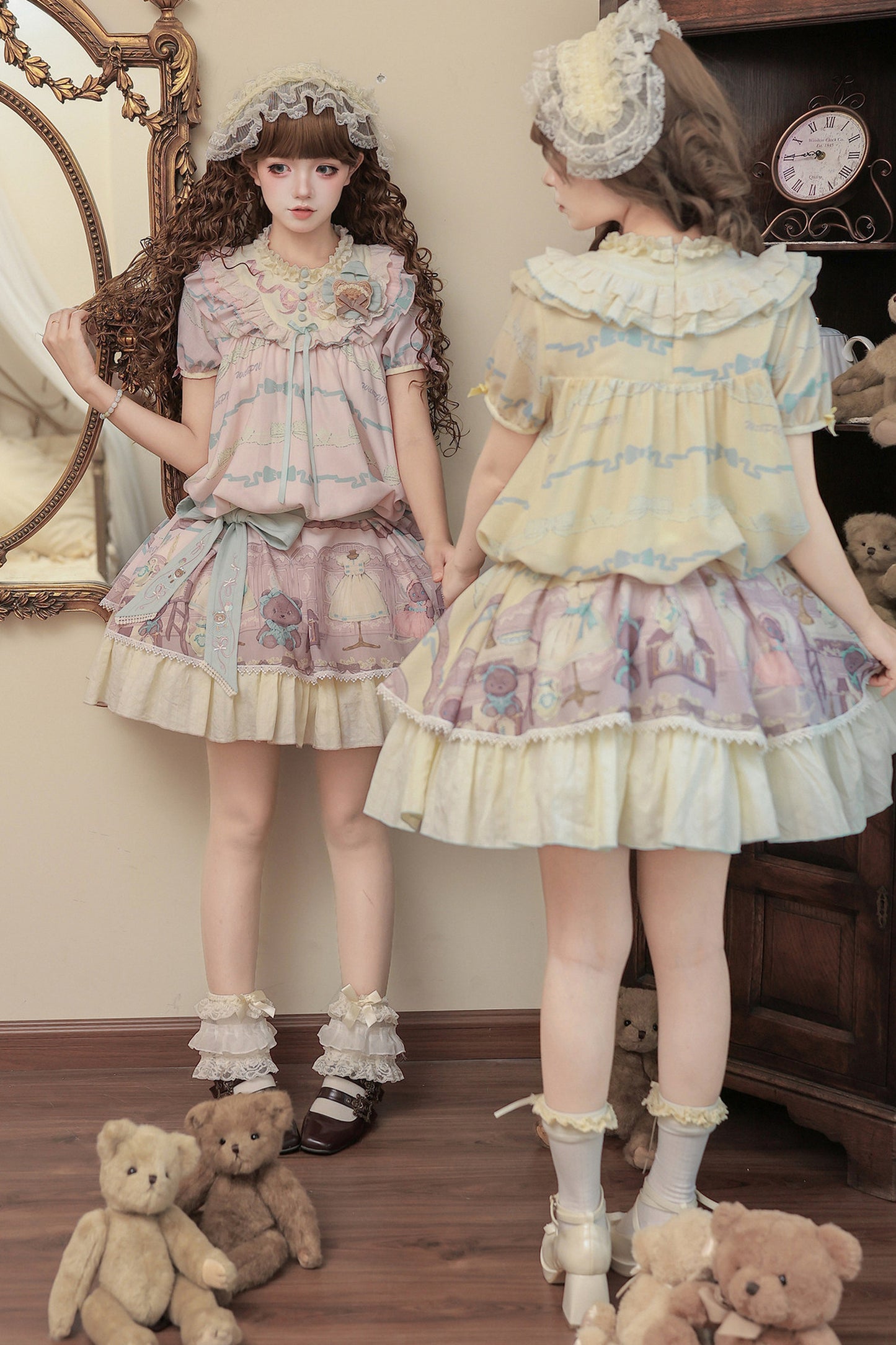 Teddy Bear Print Doll Lolita Dress