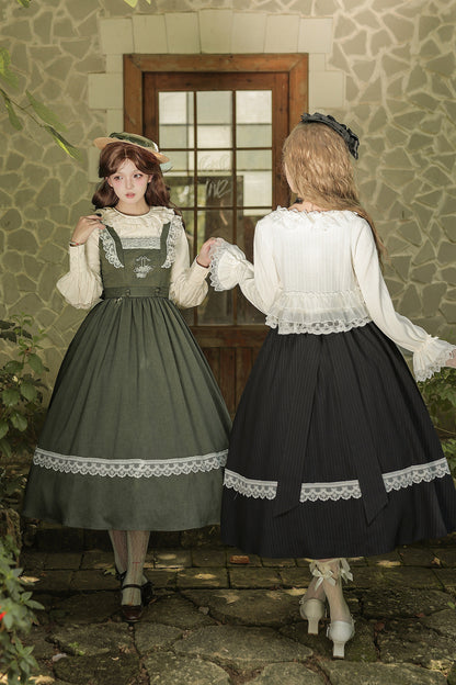 Twin Floral Basket Embroidered JSK Set-Up