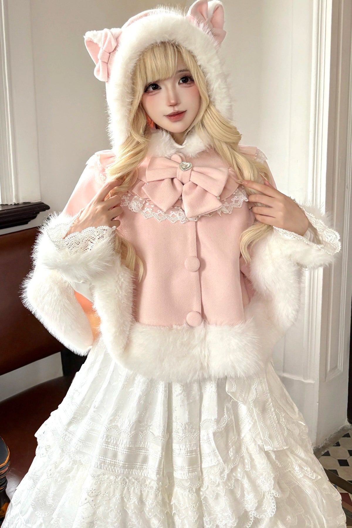 Cat Ear Bow Lolita Cape