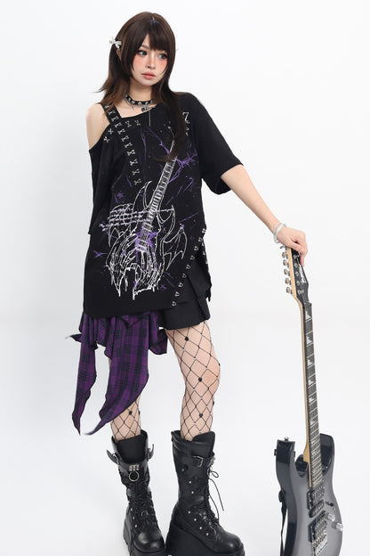 Cat Irregular Loose T-shirt
