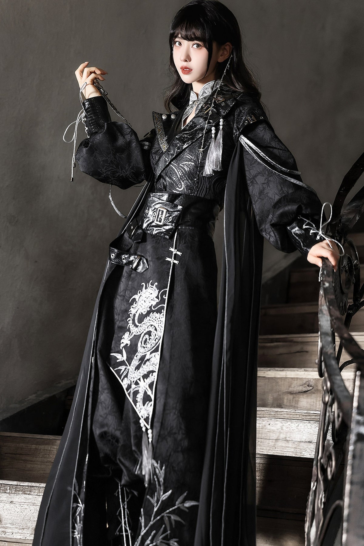 Dragon Improved Hanfu Top and Pants Set