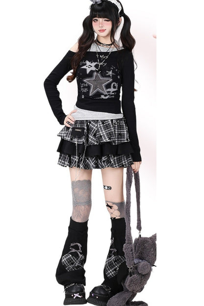Star-Musik-Off-Shoulder-Oberteil