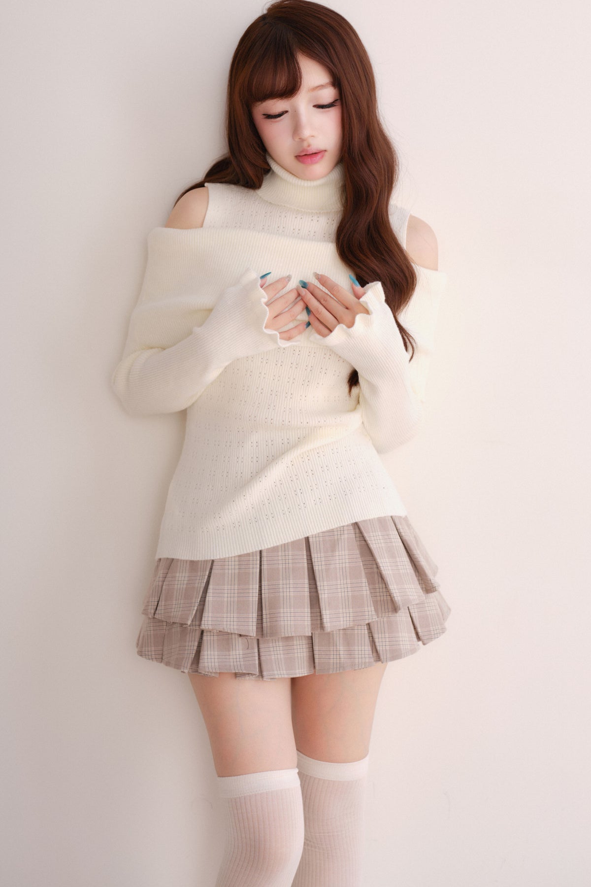 Off-Shoulder Shawl Pullover Sweater
