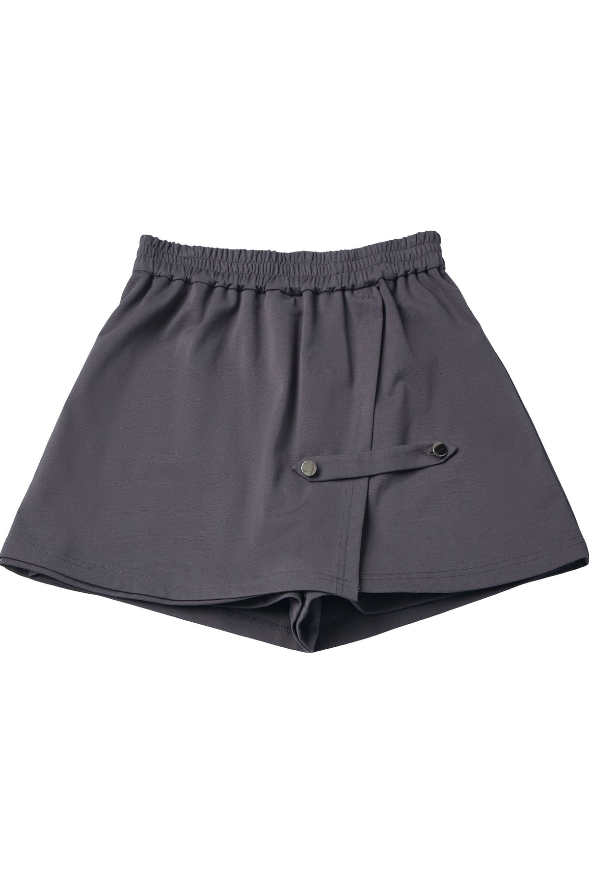 Black and Gray Stand-Up Collar Summer Short Skirt Set-Up