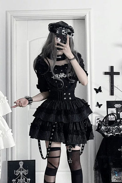 Subculture Gothic Print Dress