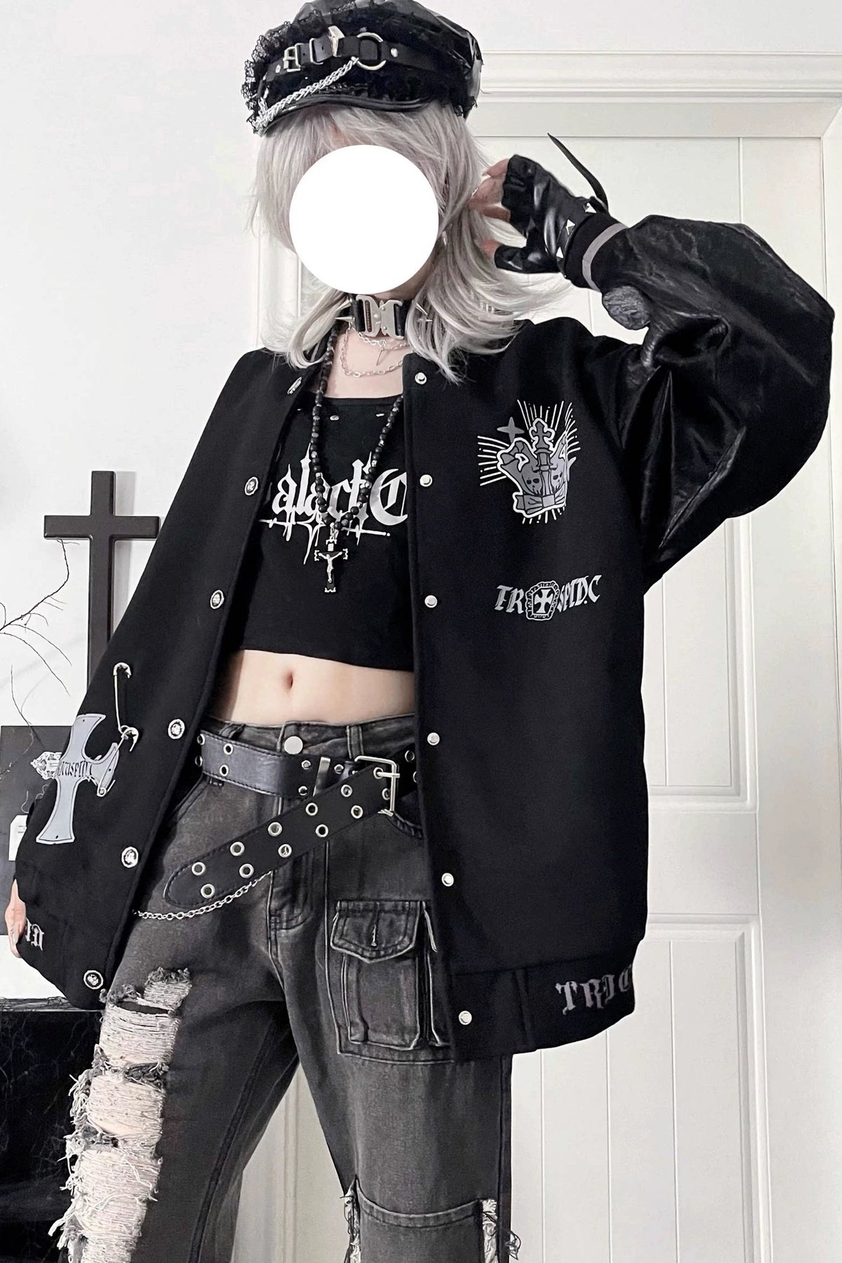 American Retro Embroidered Baseball Jacket