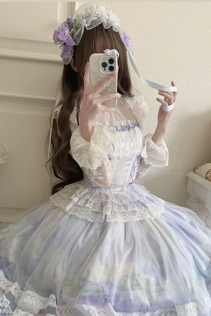Misty Grape Garden Lolita Cami and Skirt Set-Up