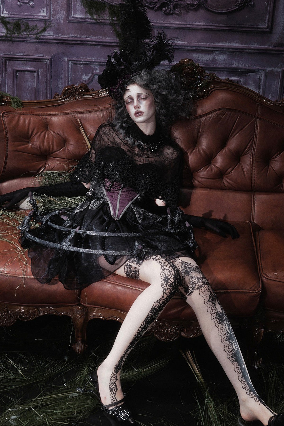 Gothic Black Lace Cape