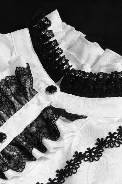 Chemise gothique à laçage et manches princesse