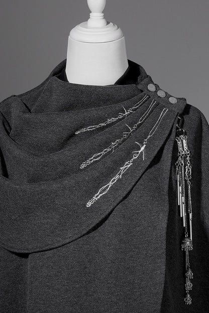 Ensemble jupe et cape en laine de style chinois