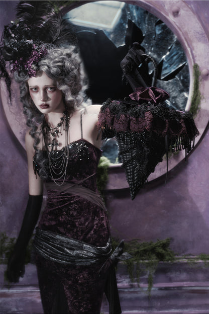 Robe sirène gothique en velours