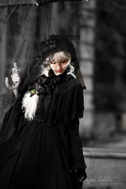 Gothic Embroidered Lolita Dress Set