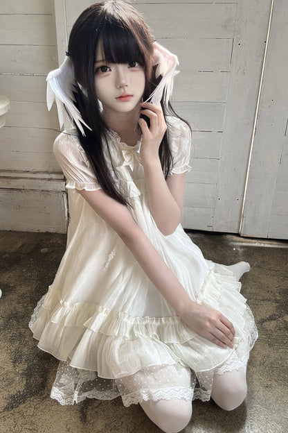 儚げ天使のレースドールワンピース