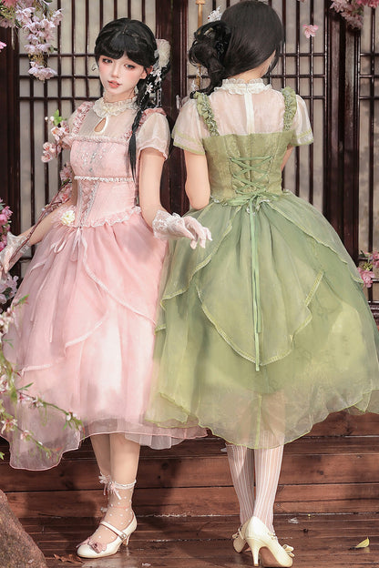 Robe de princesse chinoise romantique + accessoires