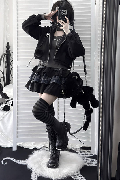 Spider Web Bat Nameplate Platform Boots
